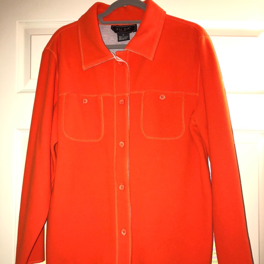 WARM Women’s Bright Orange, Button Up, Thick Coat